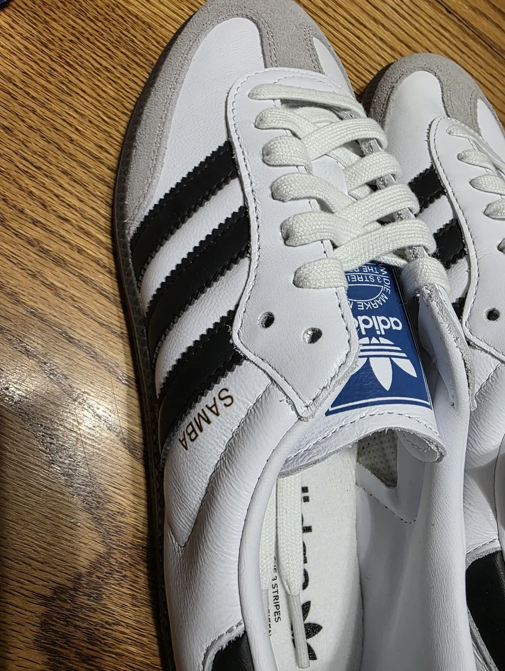 adidas Samba OGWhite / Gray / Black Classic Sneakers Size 7.5m/9w NEW - Picture 5 of 8